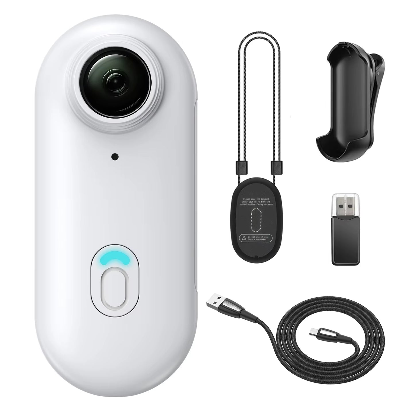 4K Waterptoor Thumb Pocket Small Action POV Camera WI-FI Live Stream Mini Body Camera Black 128GB Wearable Battery Cop Cam